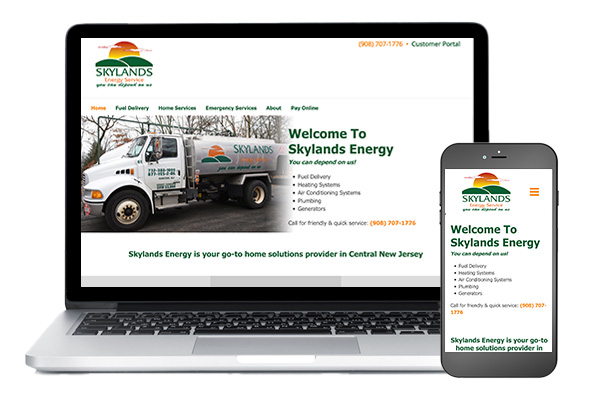 Skylands Energy Service Website After