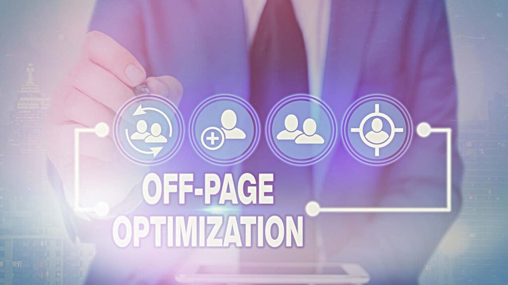 An illustration comparing onsite SEO vs offsite SEO.