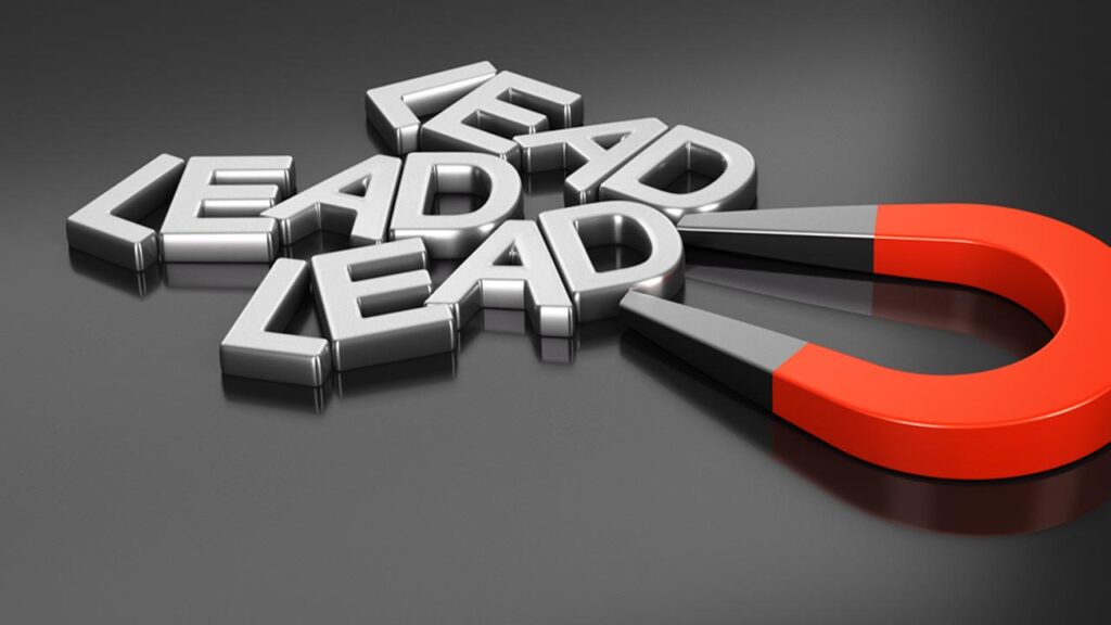 An illustration explaining the concept of B2B lead generation.